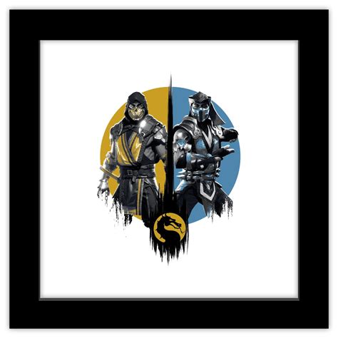 Gallery Pops Mortal Kombat - 30th Anniversary Sub-Zero Scorpion Wall Art, Black Framed Version ...