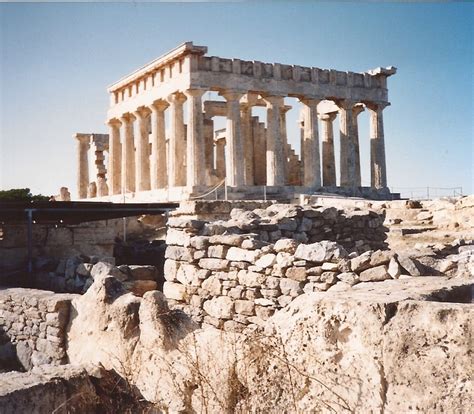 The Temple of Aphaia, Aegina, Greece (Illustration) - World History ...