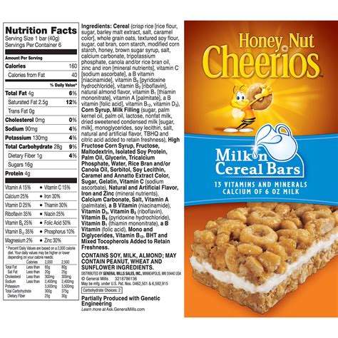 Cheerios Nutrition Facts With Milk - Nutrition Ftempo