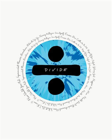 Ed Sheeran Divide album cover illustration print home decor | Etsy