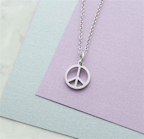 peace symbol necklace by dainty edge jewellery | notonthehighstreet.com