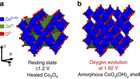 Possible near-surface structures on crystalline Co3O4 core under... | Download Scientific Diagram