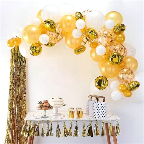 Ginger Ray Gold Balloon Arch Kit 72pc | Party City