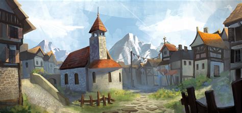 ArtStation - Village Concept art