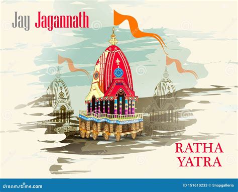 Rath Yatra Lord Jagannath Festival Holiday Background Celebrated in ...