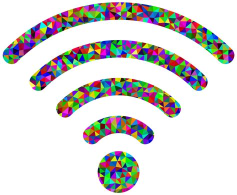 Download Low Poly Prismatic Wifi Signal SVG | FreePNGImg