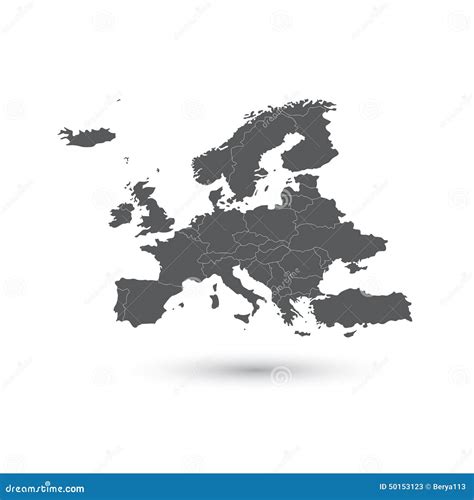 Europe Map Vector Illustration Stock Vector - Illustration of cartography, country: 50153123