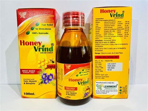 Honey Vrind Ayurvedic Cough Syrup at Rs 90/bottle | Honey Cough Syrup in Barwala | ID: 2850865141812