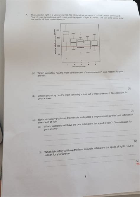 Solved 7. The speed of light in a vacuum is 299,792.458 | Chegg.com