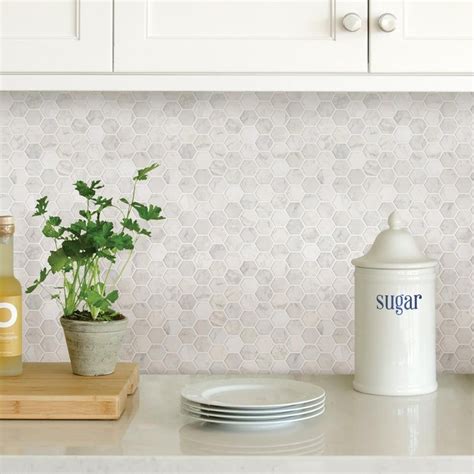 Self Adhesive Backsplash Tiles, Peel Stick Backsplash, Hexagon Backsplash, Peel And Stick Tile ...