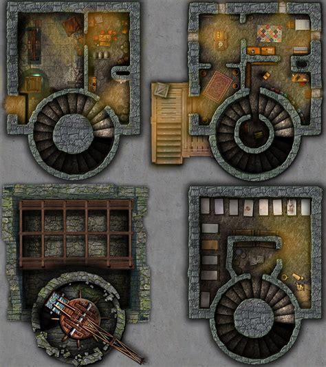 Tower Construction (Interior) | Dungeon maps, Fantasy map, Tabletop rpg ...