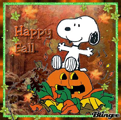 Happy Fall Snoopy Picture #117379548 | Blingee.com