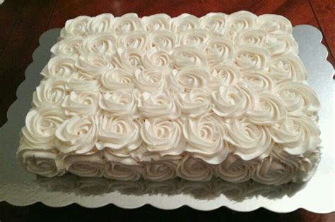 Rose sheet cake | Wedding sheet cakes, Cake, Buttercream rosette cake