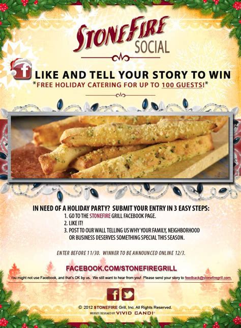 Stonefire Facebook Contest to Award Free Catering