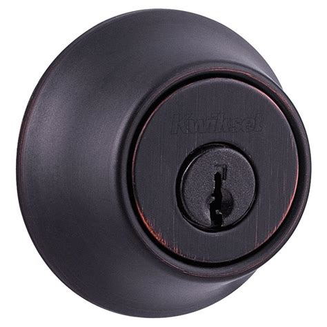 Kwikset 660 Series Single Cylinder Venetian Bronze Deadbolt-660 11P RCAL RCS - The Home Depot