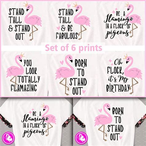 Floral Flamingo SVG T-shirt Designs Bundle | Master Bundles