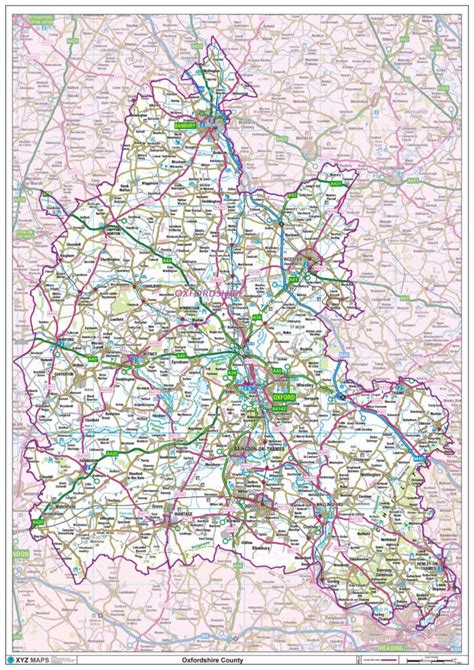 Oxfordshire County Map | Adams Printable Map