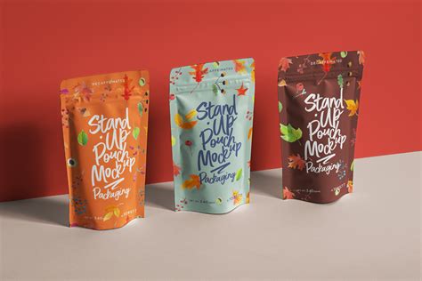 Psd Stand-Up Pouch Packaging Mockup 2 | Psd Mock Up Templates | Pixeden