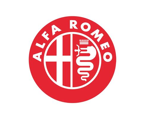 Alfa Romeo Brand Logo Symbol Red Design Italian cars Automobile Vector Illustration 20499794 ...