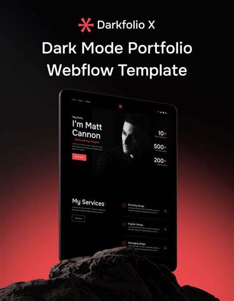 Darkfolio X - Portfolio HTML5 Responsive Website Template