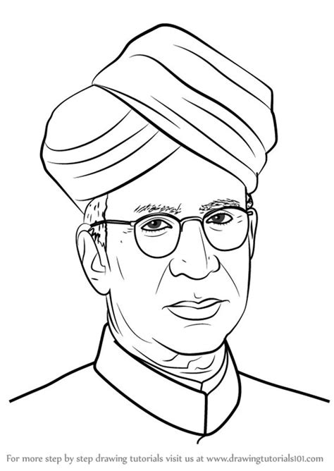 Learn How to Draw Sarvepalli Radhakrishnan (Politicians) Step by Step ...