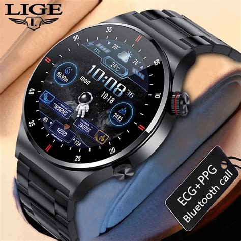 【Ready Stock】LIGE 2022 IP67 Waterproof Smart Watch Men IPS Full Touch ...