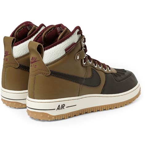 Nike Air Force 1 Duckboot Leather High Top Sneakers in Brown for Men ...