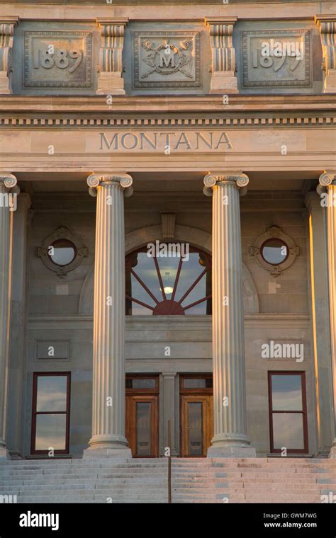 Capitol building columns, Montana State Capitol, Helena, Montana Stock ...