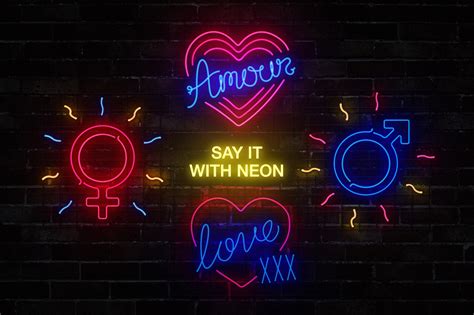 Retro Neon Sign Graphic Templates for Photoshop and After Effects