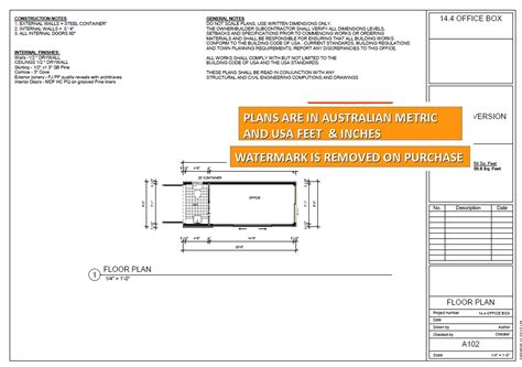 Repurposed 20-ft Shipping Container Plans. Designed as a Workspace Solution. Home Office, Art ...