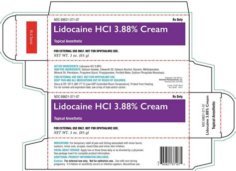 Lidocaine Cream - FDA prescribing information, side effects and uses