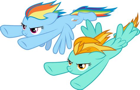 Rainbow Dash and Lightning Dust by Drakizora on DeviantArt