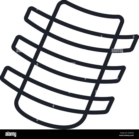 Ribs icon. Vector isolated linear icon contour shape outline. Thin line. Modern glyph design ...