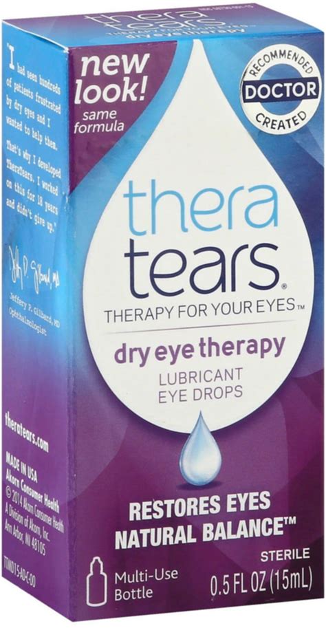 TheraTears Lubricant Eye Drops 0.50 oz (Pack of 2) - Walmart.com