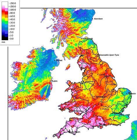 So where WAS the wettest place in Britain? Rainfall map captures the ...