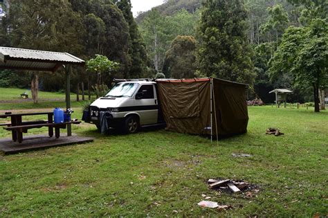 Camping at Gloucester Tops Riverside Caravan Park, NSW, AUS. Beautiful spot right next to the ...