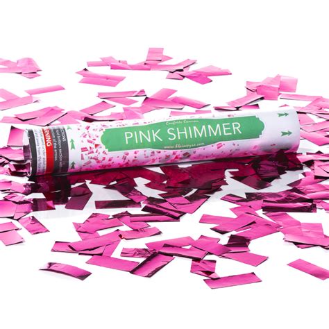 Party Poppers | Pink Confetti Poppers Metallic