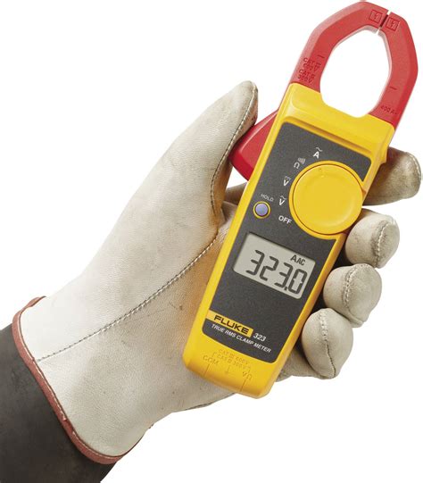 Fluke 323 Clamp meter, Handheld multimeter Digital CAT III 600 V, CAT IV 300 V Display (counts ...