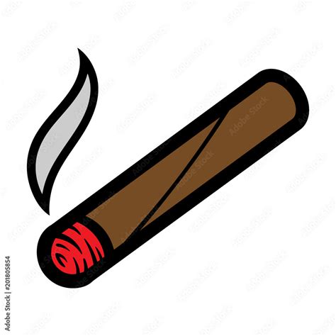 Cartoon Cigar or Blunt Stock Vector | Adobe Stock