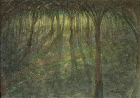 Gothic Forest, Original Art, New Watercolor Painting by Rose Ganucheau