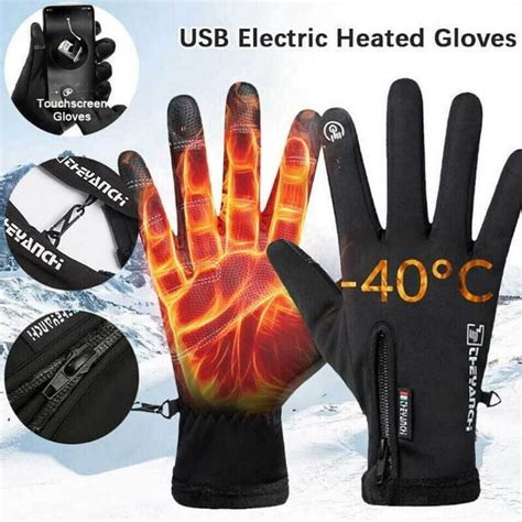 Heated Gloves for Men Women USB Electric Touchscreen Warm Gloves for ...