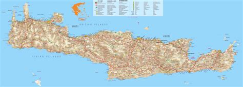 Crete Tourist Map With Regard To Printable Map Of Crete - Printable Maps