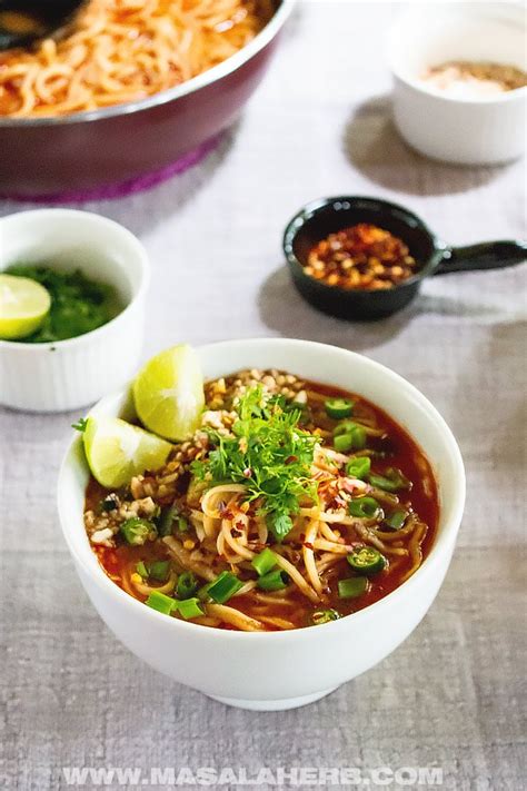 Spicy Thai Noodle Soup Recipe [EASY] - Masala Herb