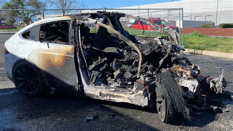 PHOTOS: Tesla driver survives fiery Model X crash in Fremont - ABC7 San Francisco