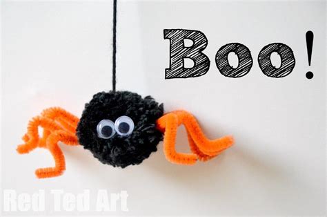 Spider Craft: Pom Pom Spider - Red Ted Art's Blog