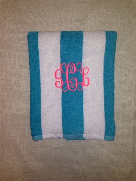 Monogrammed Beach Towel by WillowandReese on Etsy