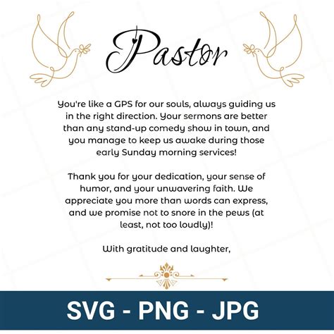 Pastor Appreciation Svg, Thank You Pastor Gift Png Svg, Thank You ...