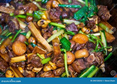 A Pot of Tempting Chinese Food, Dry Pot of Lamb Stock Photo - Image of fruit, chicken: 290120252