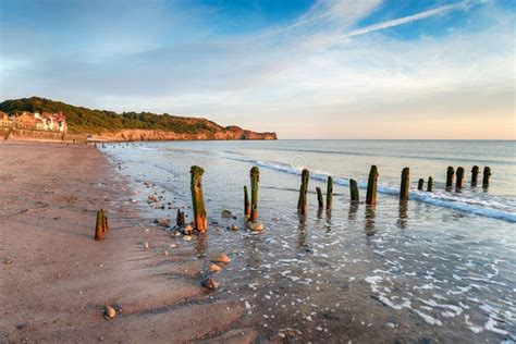 Sandsend Beach in Yorkshire Stock Photo - Image of landscape, coastal: 127582116