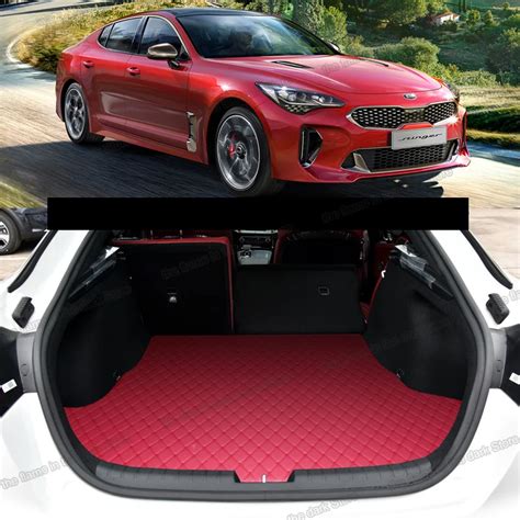 Leather Car Trunk Mat Cargo Liner For Kia Stinger Interior Rug Carpet ...